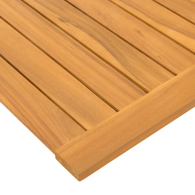 Mata do kąpieli Gładki brązowy 100 x 55 cm Lite Drewno Akacji