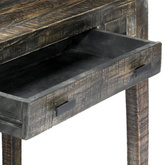 vidaXL Biurko, czarne, 110 x 50 x 75 cm, lite drewno mango