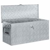 Aluminiowa skrzynia, 80 x 30 x 35 cm, srebrna