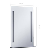 vidaXL Ścienne lustro łazienkowe z LED, z półką, 60 x 80 cm