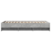 Ramka łóżka Betonowy szary 80 x 200 cm Drewno inżynieryjne