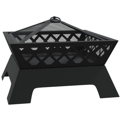 Palenisko z pogrzebaczem, 50 cm, XXL, stal vidaXL