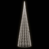 vidaXL Choinka z lampek, na maszt, 3000 zimnych białych LED, 800 cm