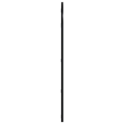 vidaXL Lustro ścienne, czarne, 40x80 cm, zakończone łukiem, żelazo