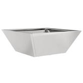 Doniczka ogrodowa 5 pcs Srebrny 40 x 40 x 15 cm Stal nierdzewna