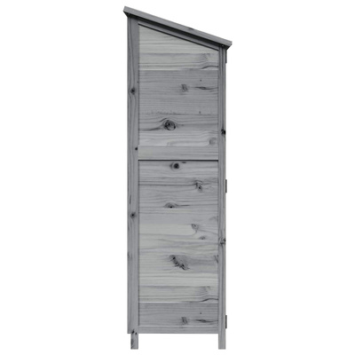 Shed ogrodowy Szary 59,5 x 56 x 176,5 cm Drewno Świerkowe