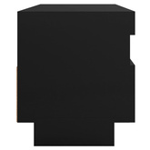 vidaXL Szafka pod TV z oświetleniem LED, czarna, 100x35x40 cm