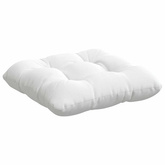 Poduszki na siedziska 4 pcs Biały 40 x 40 x 12 cm tkanina