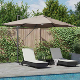 Parasol plażowy Ze LED Lights Ciemnoszary 351 x 250 x 253 cm