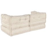 Modularna jednostka sofy 2 pcs kremowy 140 x 70 x 56 cm tkanina