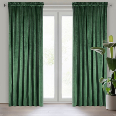 Zasłona Rosa ciemnozielona 140x270