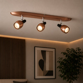 Lampa ścienna listwa 3X50W GU10 miedziany CROSS 93-32782