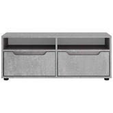 Szafka RTV "VISNES" Betonowa Szara 100x40x38 cm Drewno klejone