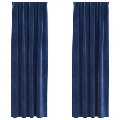 Zasłony zaciemniające 2 pcs Ciemnoniebieski 140 x 245 cm