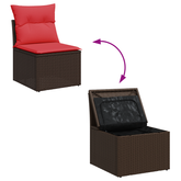 Sofa Ogrodowa z poduszką Brązowy 55 x 62 x 69 cm Polirattan