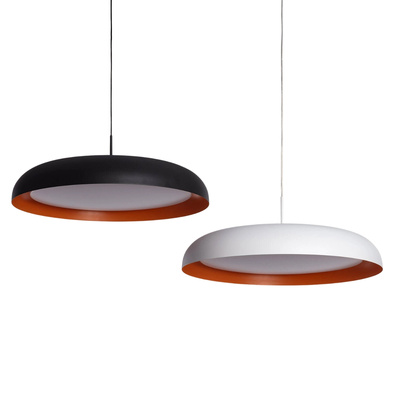 Lampa Wisząca Okrągła Czarna 28W ?40cm Abruzzo Solletico