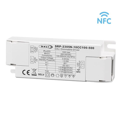 Zasilacz LED 10W 100-500mA DALI DT6 NFC