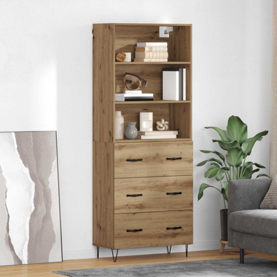 Highboard 2 szt. Dąb rzemieślniczy 69,5 x 34 x 180 cm