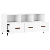 vidaXL Szafka pod TV, biała, 102x36x50 cm, materiał drewnopochodny wariant 5