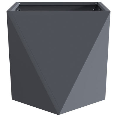 Donica 2 pcs Antracyt 50 x 50 x 50 cm Stal