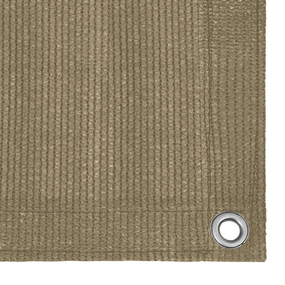 Parawan balkonowy, kolor taupe, 75x500 cm, HDPE