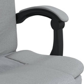 vidaXL Rozkładany fotel biurowy, jasnoszary, obity tkaniną model standard