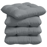 Poduszki na siedziska 4 pcs Jasnoszary 40 x 40 x 12 cm tkanina