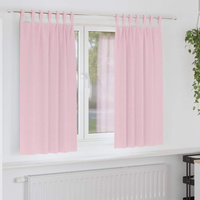Firany blackout z kółkami 2 pcs Dziecięcy róż 175 x 140 cm