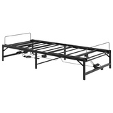 Elektro Regulowany Stelaż Łóżka Czarny 100 x 190 cm Stal
