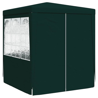 vidaXL Namiot imprezowy ze ściankami, 2,5x2,5 m, zielony, 90 g/m²