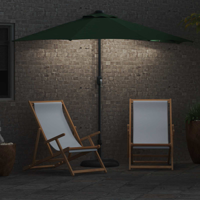 Parasolka ogrodowa Zielony 294 x 150 x 224 cm Poliester i Stal