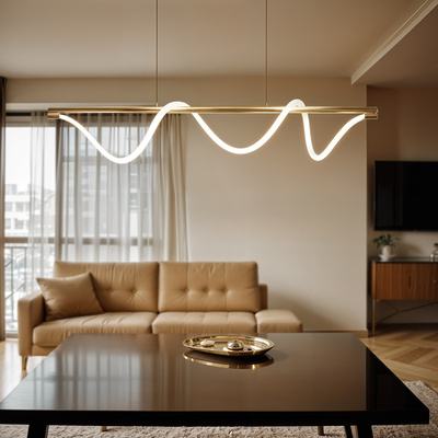 Lampa wisząca Serpente DDXZ004 55W złota - wężyk gładki