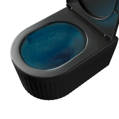 MISKA WC PODWIESZANA, QFS, GLAMOUR INVENA TREND RYFL, CZARNY MAT