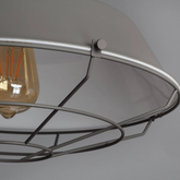 Lampa Wisząca Retro Loft Szara 36cm E27 Abruzzo Patrone