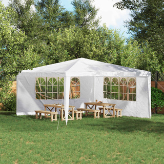Ściana boczna namiotu na imprezy 2 pcs 400 x 195 cm Biały