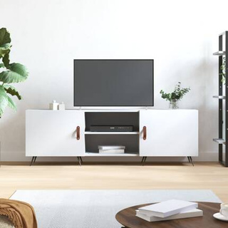 vidaXL Szafka pod TV, biała, 150x30x50 cm, materiał drewnopochodny