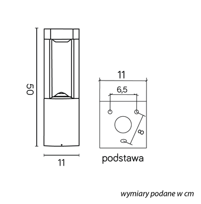Lampa ogrodowa stojąca FKW-500