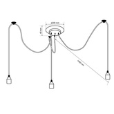 Lampa wisząca ARANEA 3xE27 czarny EDO777187 EDO Solutions