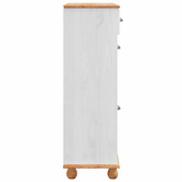 Szafka na buty ASKIM Biały 85 x 35 x 108 cm Lite drewno sosnowe