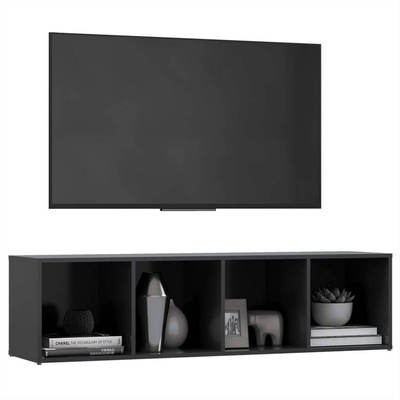 vidaXL Szafka pod TV, szara, 142,5x35x36,5 cm, materiał drewnopochodny