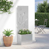 Ekran zapewniający prywatność w ogrodzie Srebrny 50 x 150 cm