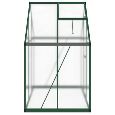 Szklarnia z ramą podstawy, zielona, 169x114x195 cm, aluminium