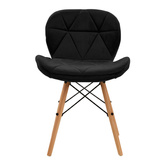 4Rico Krzesło skandynawskie QS-186 aksamit czarne 147836