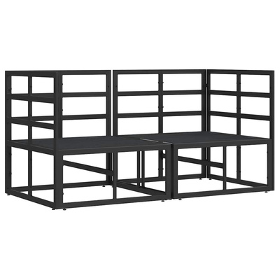 2 szt. Meble Ogrodowe Metal Czarny i antracyt