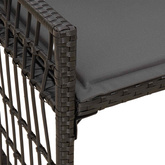 Ławka ogrodowa 2 -Seater 116 x 55 x 82 cm Stal i poli rattan