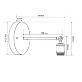 Kinkiet ścienny LOFT NAVIS E27 czarny mosiądz, industrialny EDO777183 EDO Solutions