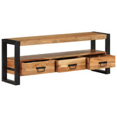 vidaXL Szafka pod TV, 120x30x45 cm, lite drewno akacjowe