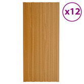 Panel dachowy 12 pcs naturalny 100 x 45 cm Stal galwanizowana
