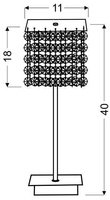 Lampka nocna Classic czerwona glamour kryształki 1xG9 Candellux