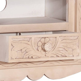 vidaXL Szafka pod TV, biała, 120 x 30 x 40 cm, lite drewno mango